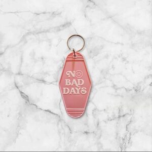 Pink 'No Bad Days' Keychain